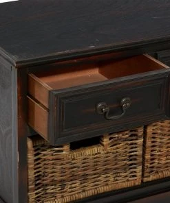 Grayson Lane 20-in x 40-in Rustic Brown Storage Bench -GRAYSON LANE shop 330944717 AlternateImage4 l