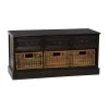 Grayson Lane 20-in x 40-in Rustic Brown Storage Bench