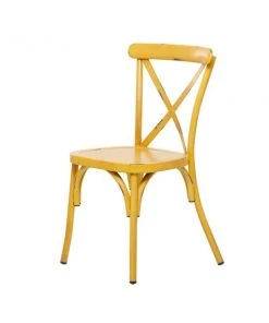 Grayson Lane Yellow Farmhouse Outdoor Dining Chair - Set of 2