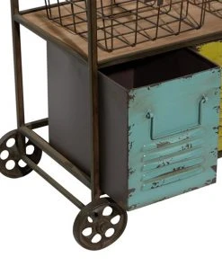 Grayson Lane Black Metal Base with Steel Top Kitchen Carts - 39-in x 16-in -GRAYSON LANE shop 330944721 AlternateImage3 l