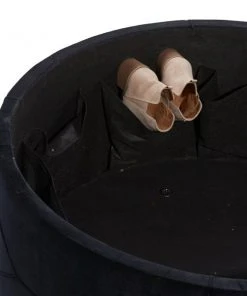 Grayson Lane Glam Grey Velvet Round Ottomans - Set of 4 -GRAYSON LANE shop 330944723 AlternateImage3 l