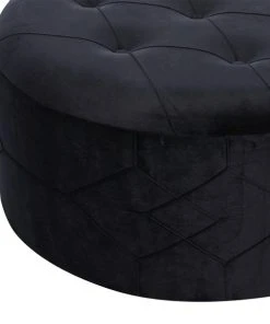 Grayson Lane Glam Grey Velvet Round Ottomans - Set of 4 -GRAYSON LANE shop 330944723 AlternateImage4 l