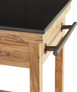 Grayson Lane Brown Granite Base with Granite Top Kitchen Carts - 42.15-in x 29.75-in -GRAYSON LANE shop 330944726 AlternateImage3 l