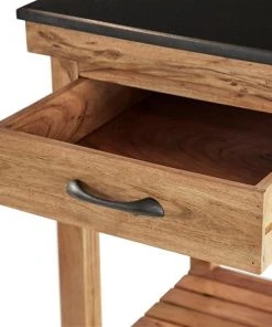 Grayson Lane Brown Granite Base with Granite Top Kitchen Carts - 42.15-in x 29.75-in -GRAYSON LANE shop 330944726 AlternateImage4 l