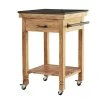 Grayson Lane Brown Granite Base with Granite Top Kitchen Carts - 42.15-in x 29.75-in
