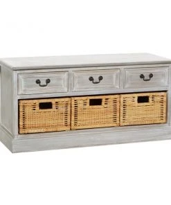 Grayson Lane 20-in x 40-in Traditional Brown Storage Bench