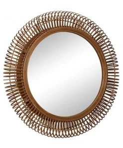 Grayson Lane 32-in x 32-in Round Brown Framed Wall Mirror -GRAYSON LANE shop 330944731 AlternateImage5 l
