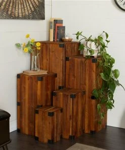 Grayson Lane Brown Wood Accent Table Set - 5-Piece -GRAYSON LANE shop 330944733 AlternateImage2 l