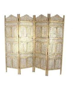 Grayson Lane 4-Panel Gold Wood Folding Traditional Room Divider -GRAYSON LANE shop 330944735 AlternateImage5 l