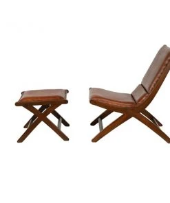 Grayson Lane Vintage Brown Accent Chair with Footrest -GRAYSON LANE shop 330944736 AlternateImage5 l