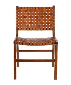 Grayson Lane Brown Leather and Teak Contemporary Dining Chair -GRAYSON LANE shop 330944742 AlternateImage5 l