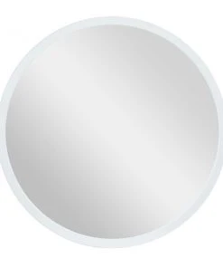 Grayson Lane 42-in x 42-in Round White Framed Wall Mirror