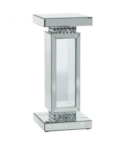 Grayson Lane Silver Glam Mirror Square End Table