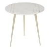 Grayson Lane White Stone Round End Table