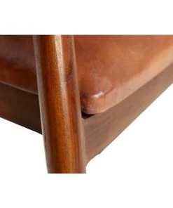 Grayson Lane Brown Leather and Teak Contemporary Dining Chair with Arms and Wooden Frame 7 Grayson Lane Brown Leather and Teak Contemporary Dining Chair with Arms and Wooden Frame -GRAYSON LANE shop 330944751 AlternateImage3 l