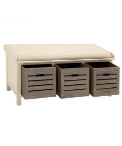 Grayson Lane 20-in x 42-in Country White Storage Bench -GRAYSON LANE shop 330944758 AlternateImage5 l