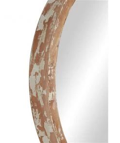 Grayson Lane 39.5-in x 39.5-in Round Brown Framed Wall Mirror -GRAYSON LANE shop 330944770 AlternateImage3 l