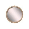 Grayson Lane 39.5-in x 39.5-in Round Brown Framed Wall Mirror