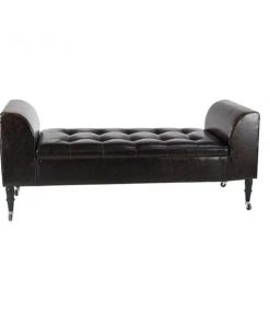 Grayson Lane 24-in x 60 In Industrial Beige Storage Bench