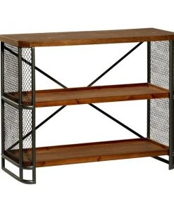 Grayson Lane 15.75-in x 39.38-in x 31.25-in 3-tier Wood Shelving Unit