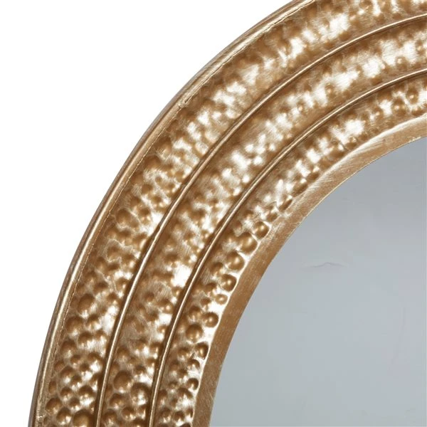 Grayson Lane 39.25-in x 39.25-in Round Gold Framed Wall Mirror 3 Grayson Lane 39.25-in x 39.25-in Round Gold Framed Wall Mirror - Image 3