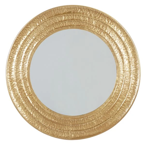 Grayson Lane 39.25-in x 39.25-in Round Gold Framed Wall Mirror 1 Grayson Lane 39.25-in x 39.25-in Round Gold Framed Wall Mirror