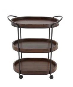 Grayson Lane Brown Metal Base with Wood Top Kitchen Carts - 25.5-in x 29.2-in 8 Grayson Lane Brown Metal Base with Wood Top Kitchen Carts - 25.5-in x 29.2-in -GRAYSON LANE shop 330944787 AlternateImage5 l