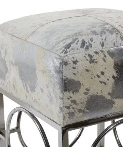 Grayson Lane 22-in x 16-in Modern Silver Square Stool -GRAYSON LANE shop 330944788 AlternateImage3 l