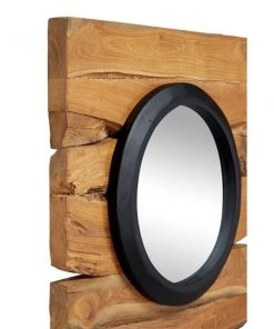 Grayson Lane 17.70-in x 17.65-in Round Brown Framed Wall Mirrors - Set of 4 -GRAYSON LANE shop 330944792 AlternateImage3 l