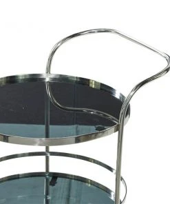 Grayson Lane Black Steel Base with Stainless Steel Top Kitchen Carts - 43.2-in x 24.4-in -GRAYSON LANE shop 330944793 AlternateImage3 l