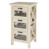 Grayson Lane Off-White Wood Rectangular End Table