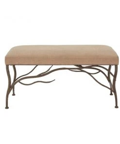Grayson Lane 20-in x 40-in Farmhouse Brown Accent Bench