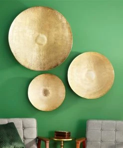 Grayson Lane 36-in, 27-in and 21-in Gold Ornamental Metal Wall Accent - Set of 3 -GRAYSON LANE shop 330944807 AlternateImage2 l