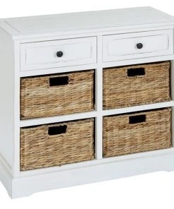 Grayson Lane 28-in x 30-in White Wooden Traditional Storage Unit