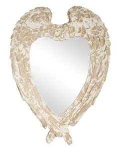 Grayson Lane 44-in x 31.5-in Oval White Framed Wall Mirror