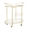Grayson Lane Gold Metal Base with Steel Top Kitchen Carts - 36.5-in x 11.5-in