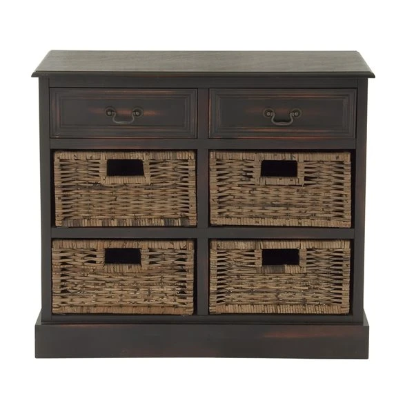 Grayson Lane 28-in x 30-in Dark Brown Wooden Traditional Storage Unit 5 Grayson Lane 28-in x 30-in Dark Brown Wooden Traditional Storage Unit - Image 5