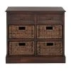 Grayson Lane 28-in x 30-in Dark Brown Wooden Traditional Storage Unit