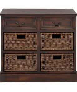 Grayson Lane 28-in x 30-in Dark Brown Wooden Traditional Storage Unit