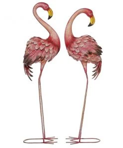 Grayson Lane 53.5-in x 10.5-in Pink Flamingo Garden Statue