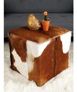 Grayson Lane 17-in x 18-in Rustic Brown Square Ottoman -GRAYSON LANE shop 330944821 AlternateImage2 l