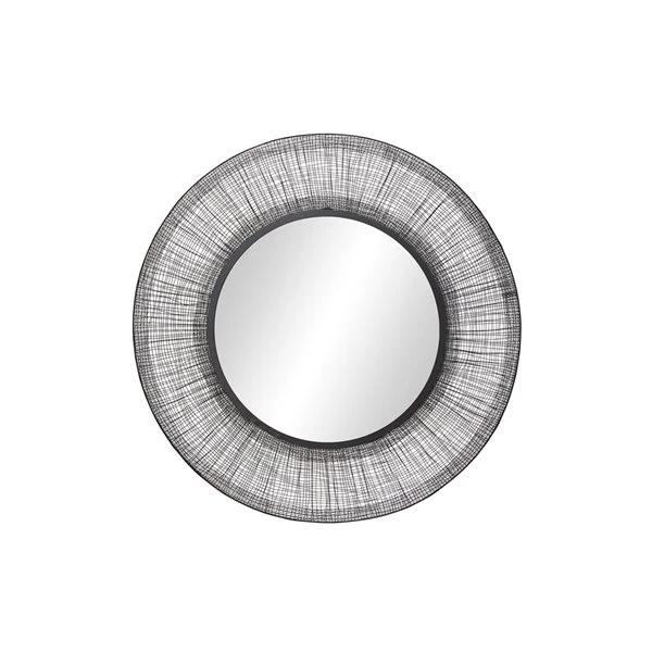 Grayson Lane 39.5-in x 39.5-in Round Black Framed Wall Mirror 4 Grayson Lane 39.5-in x 39.5-in Round Black Framed Wall Mirror - Image 4