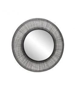 Grayson Lane 39.5-in x 39.5-in Round Black Framed Wall Mirror