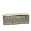 Grayson Lane 18-in x 50-in Farmhouse Grey Storage Bench