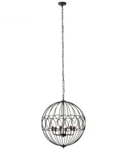 Grayson Lane 6-Light Copper Traditional Cage Chandelier