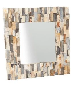 Grayson Lane 31.5-in x 31.5-in Square Brown Framed Wall Mirror -GRAYSON LANE shop 330944835 AlternateImage5 l