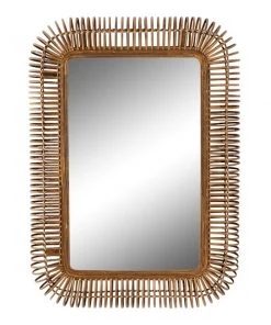 Grayson Lane 39.13-in x 28.25-in Rectangle Brown Framed Wall Mirror -GRAYSON LANE shop 330944841 AlternateImage5 l
