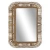 Grayson Lane 39.13-in x 28.25-in Rectangle Brown Framed Wall Mirror