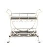 Grayson Lane Gold Metal Base with Galvanized Iron Top Kitchen Carts - 42-in x 14.2-in