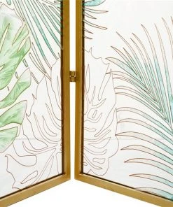 Grayson Lane 3-Panel Green and Gold Folding Contemporary/Modern Room Divider -GRAYSON LANE shop 330944853 AlternateImage3 l